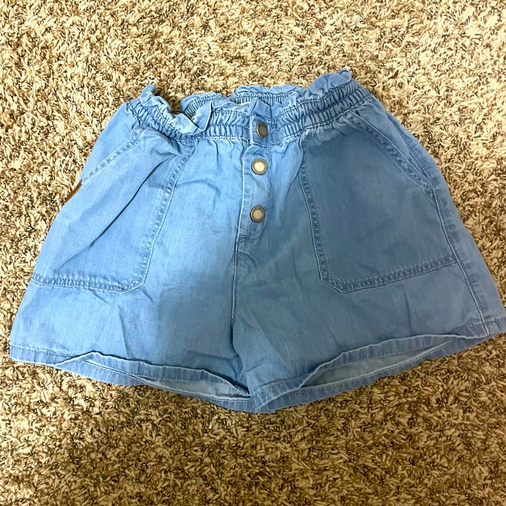 Denim Garter Shorts